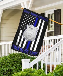thin blue line police flag 8029