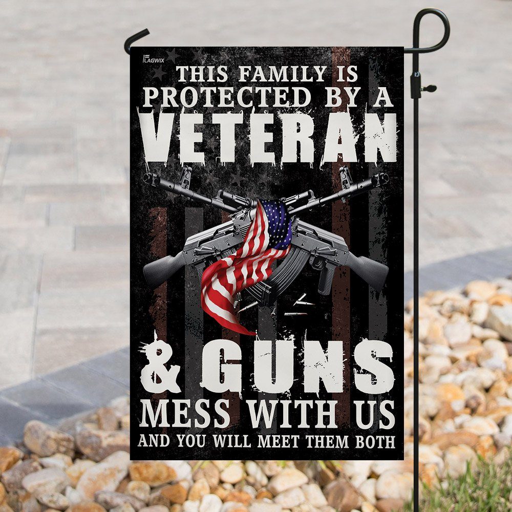 This Family is Protected By a Veteran & Guns Flag - Image 8