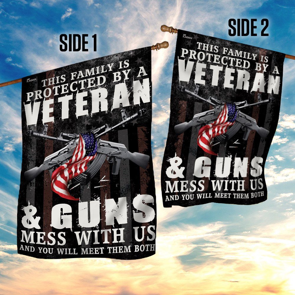 This Family is Protected By a Veteran & Guns Flag - Image 5