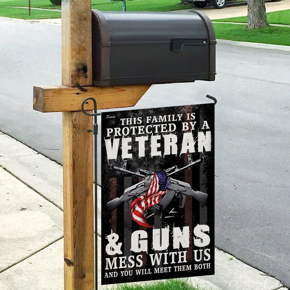 This Family is Protected By a Veteran & Guns Flag - Image 9