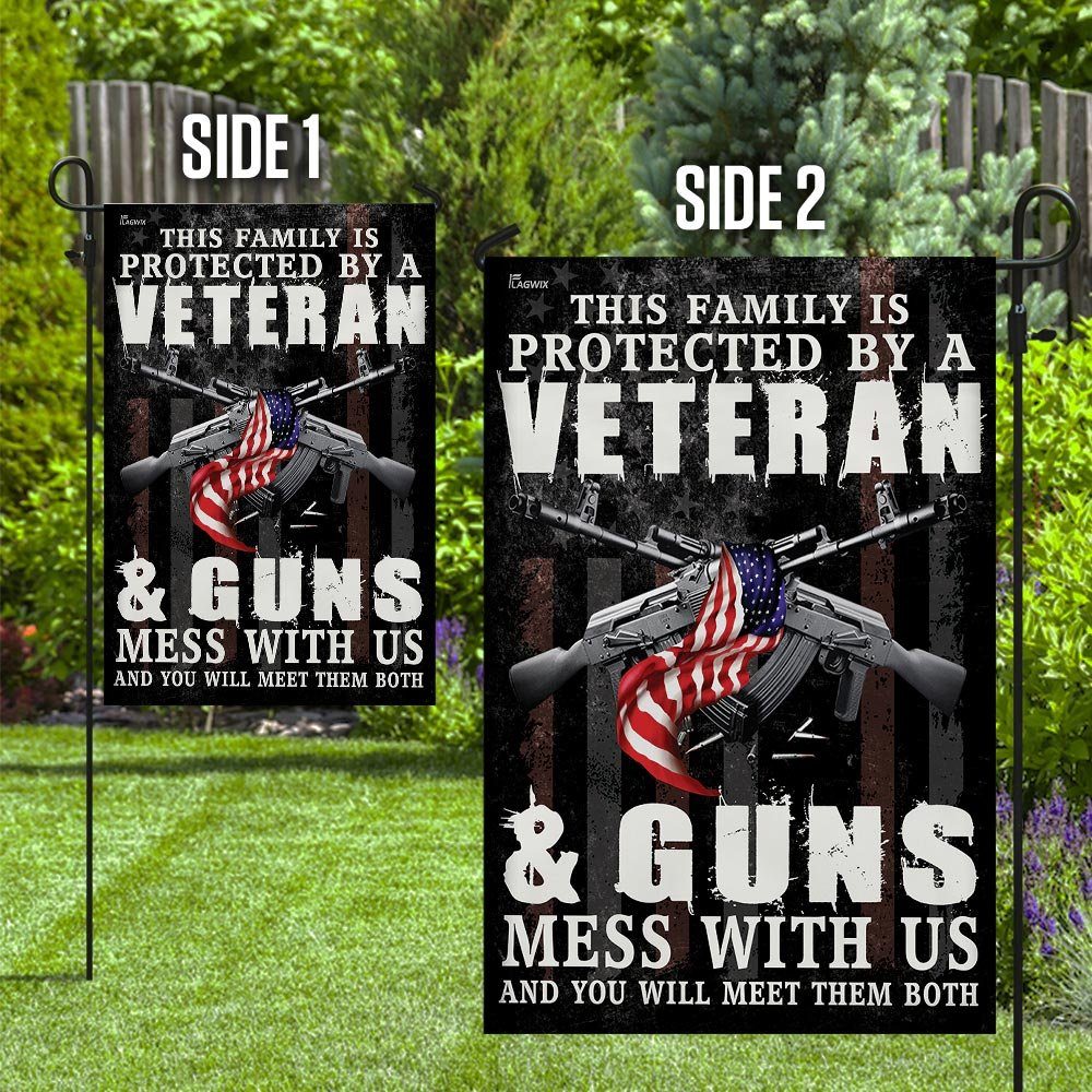 This Family is Protected By a Veteran & Guns Flag - Image 10