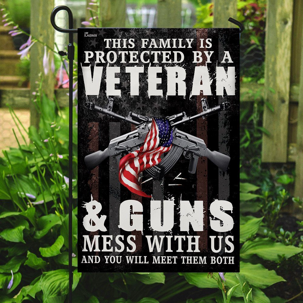 This Family is Protected By a Veteran & Guns Flag - Image 7