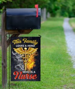 this family loves a hero who is a nurse flag 4665