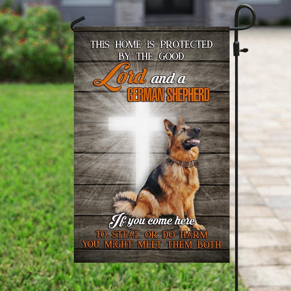 This Home Is Protected By The Good Lord And A German Shepherd Flag - Image 6
