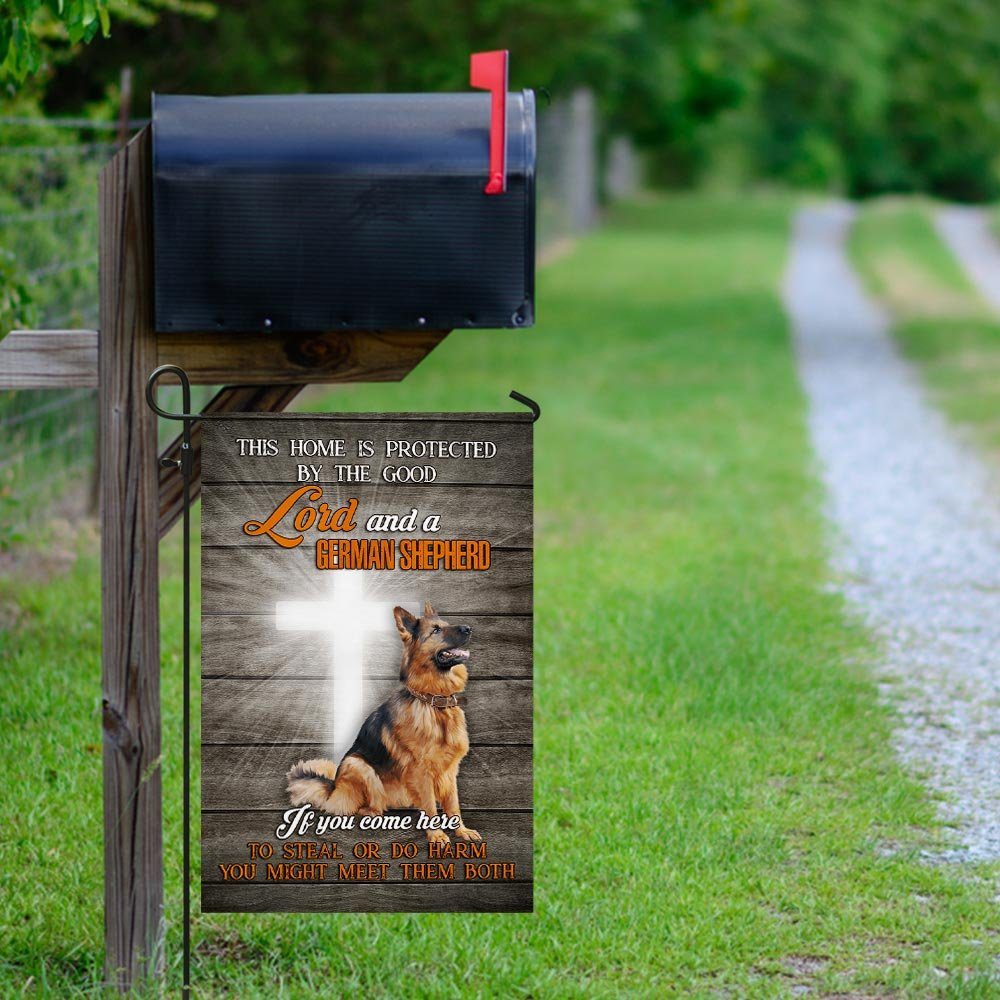 This Home Is Protected By The Good Lord And A German Shepherd Flag - Image 9