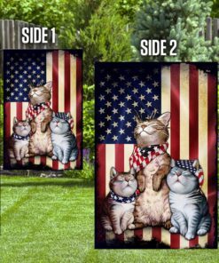 three cats american flag 1952