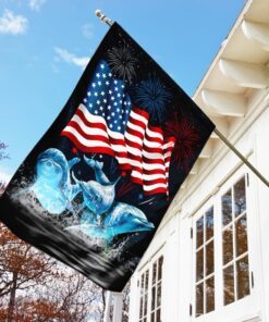 three dolphins happy independence day flag 6374
