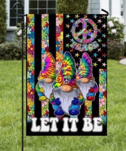three hippie gnomes let it be flag mln228f 7168
