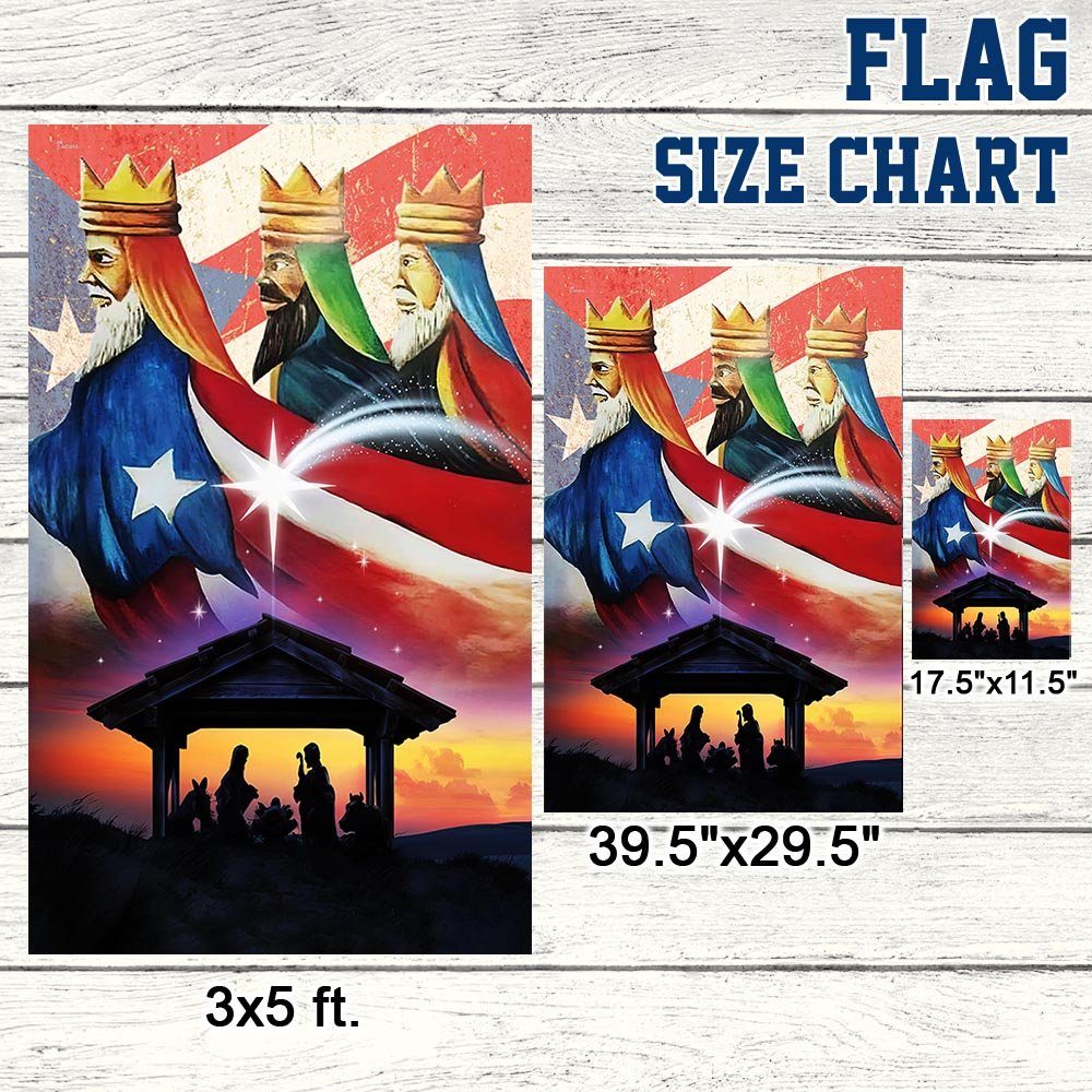 Three Kings, Three Wise Men, Nativity Of Jesus, Puerto Rico Flag TPT471F - Image 7