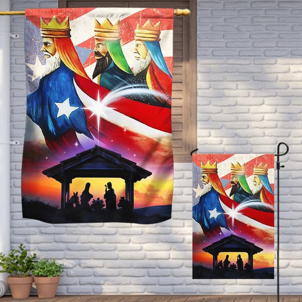 Three Kings, Three Wise Men, Nativity Of Jesus, Puerto Rico Flag TPT471F - Image 5