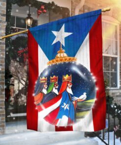 Three Kings Bauble Puerto Rico Flag BNN711F