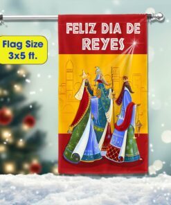 three kings epiphany feliz dia de reyes spain flag mln797f 3064