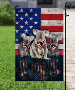 three koalas american flag 3631