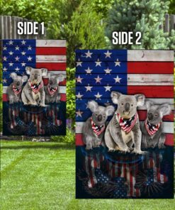 three koalas american flag 5177