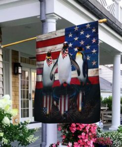 Three Penguins American Flag
