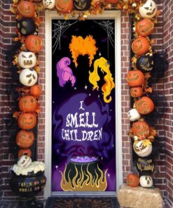 three witches halloween i smell children door cover mln541d 4322