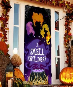 three witches halloween i smell children door cover mln541d 7904