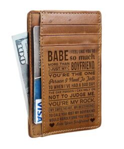 to my boyfriend, gifts from girlfriend, perfect for anniversary birthday valentines graduation, christmas gift, card wallet bnn647cw 1941