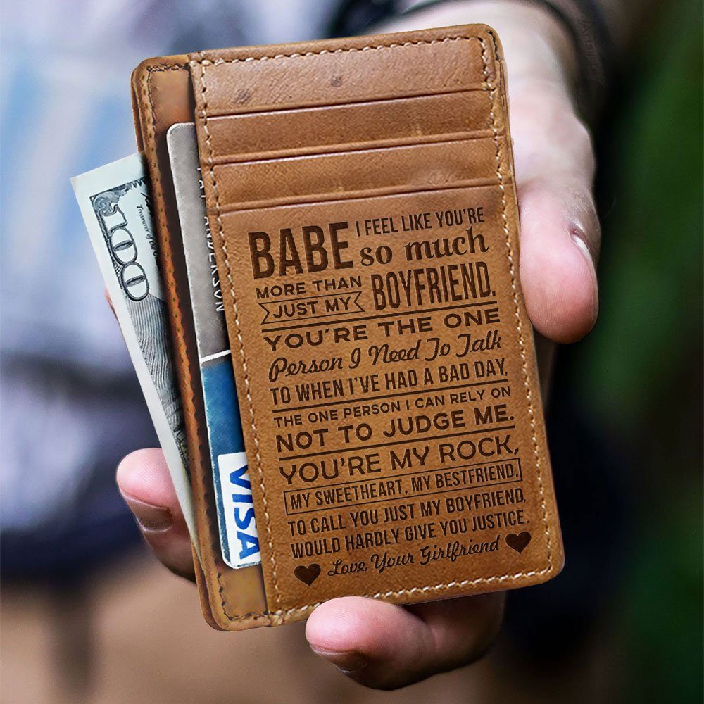 To My Boyfriend, Gifts From Girlfriend, Perfect for Anniversary Birthday Valentines Graduation, Christmas Gift, Card Wallet BNN647CW