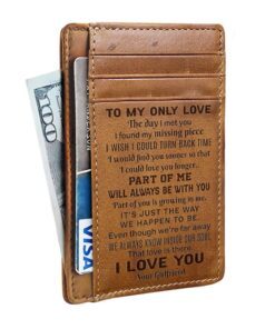 to my boyfriend, my only love card wallet, the perfect mens gift, gift for boyfriend, husband, christmas gift, card wallet, leather wallet for men husband boyfriend, card wallet lnt721v1cw 7113