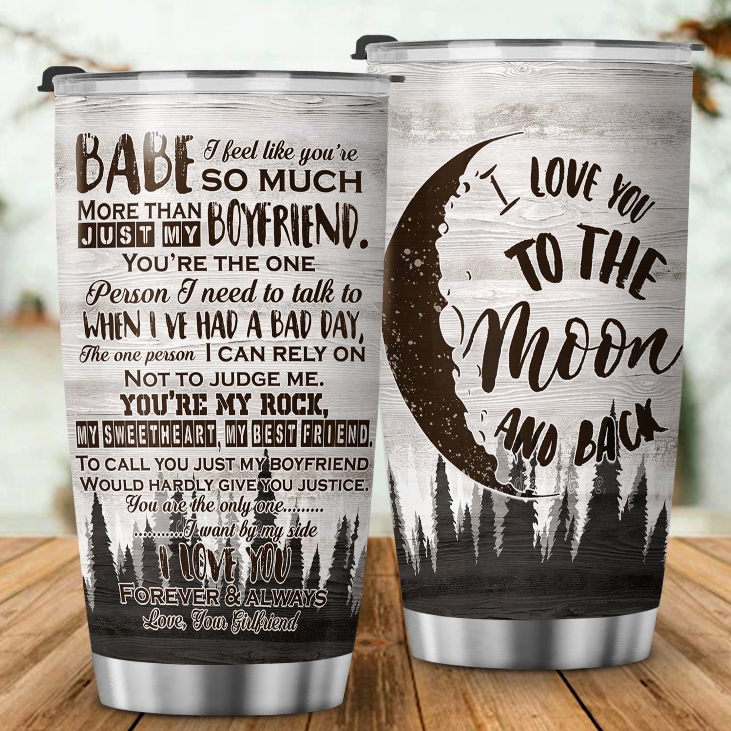 To My Boyfriend. You’re My Rock, My Sweetheart, My Best Friend. Boyfriend Tumbler 20oz TPT268TU