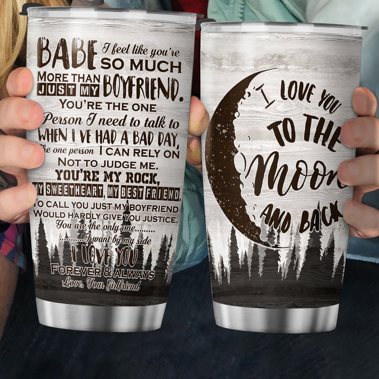 To My Boyfriend. You’re My Rock, My Sweetheart, My Best Friend. Boyfriend Tumbler 20oz TPT268TU - Image 2