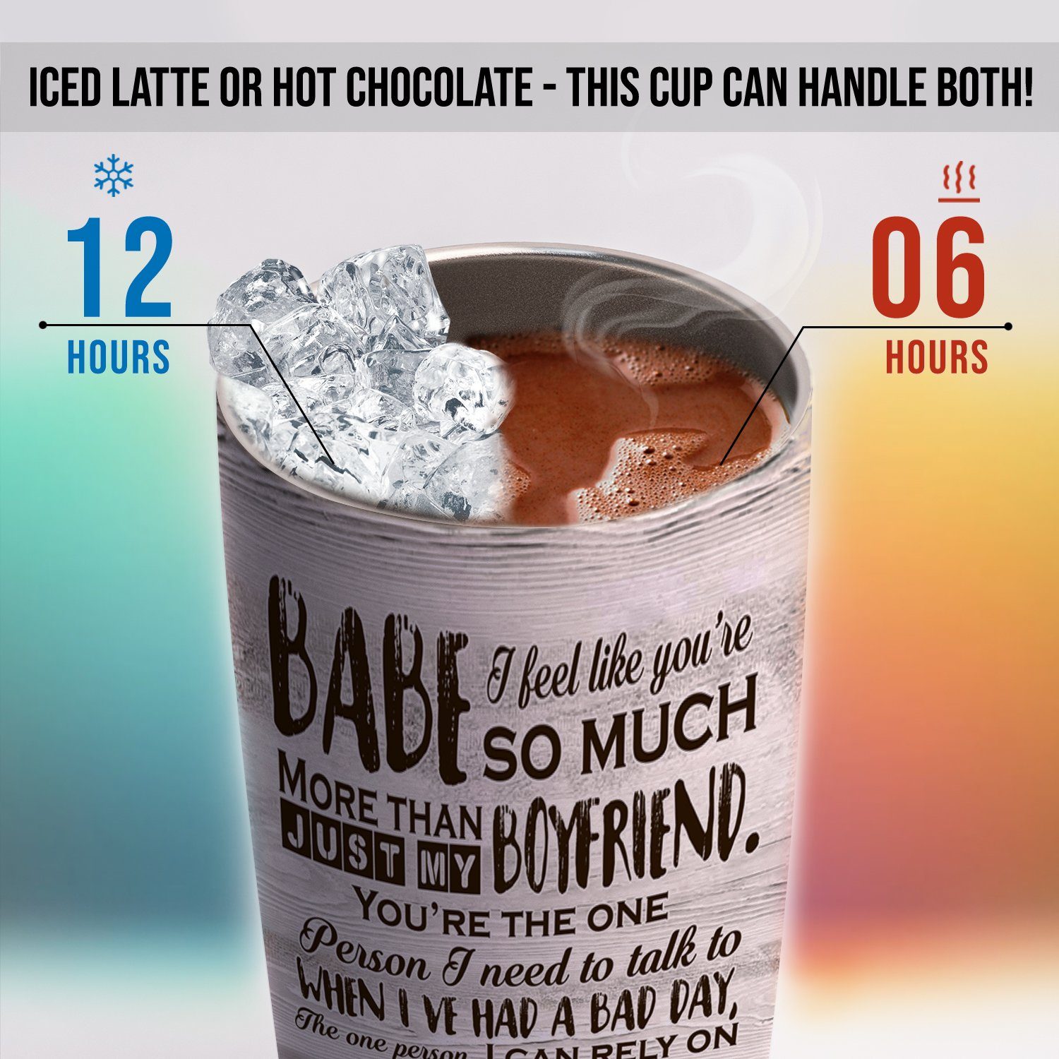 To My Boyfriend. You’re My Rock, My Sweetheart, My Best Friend. Boyfriend Tumbler 20oz TPT268TU - Image 6