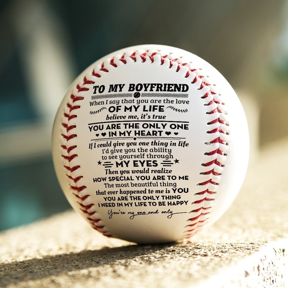 To My Boyfriend Baseball Ball, Baseball Ball Gift For Boyfriend, Boyfriend Gift, Gift To My Boyfriend For Christmas Valentine Birthday MLN717BB - Image 3