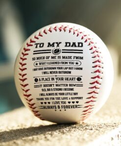 to my dad baseball ball, baseball gift from son daughter for dad, baseball dad gift, gift for dad mln718bb 2299