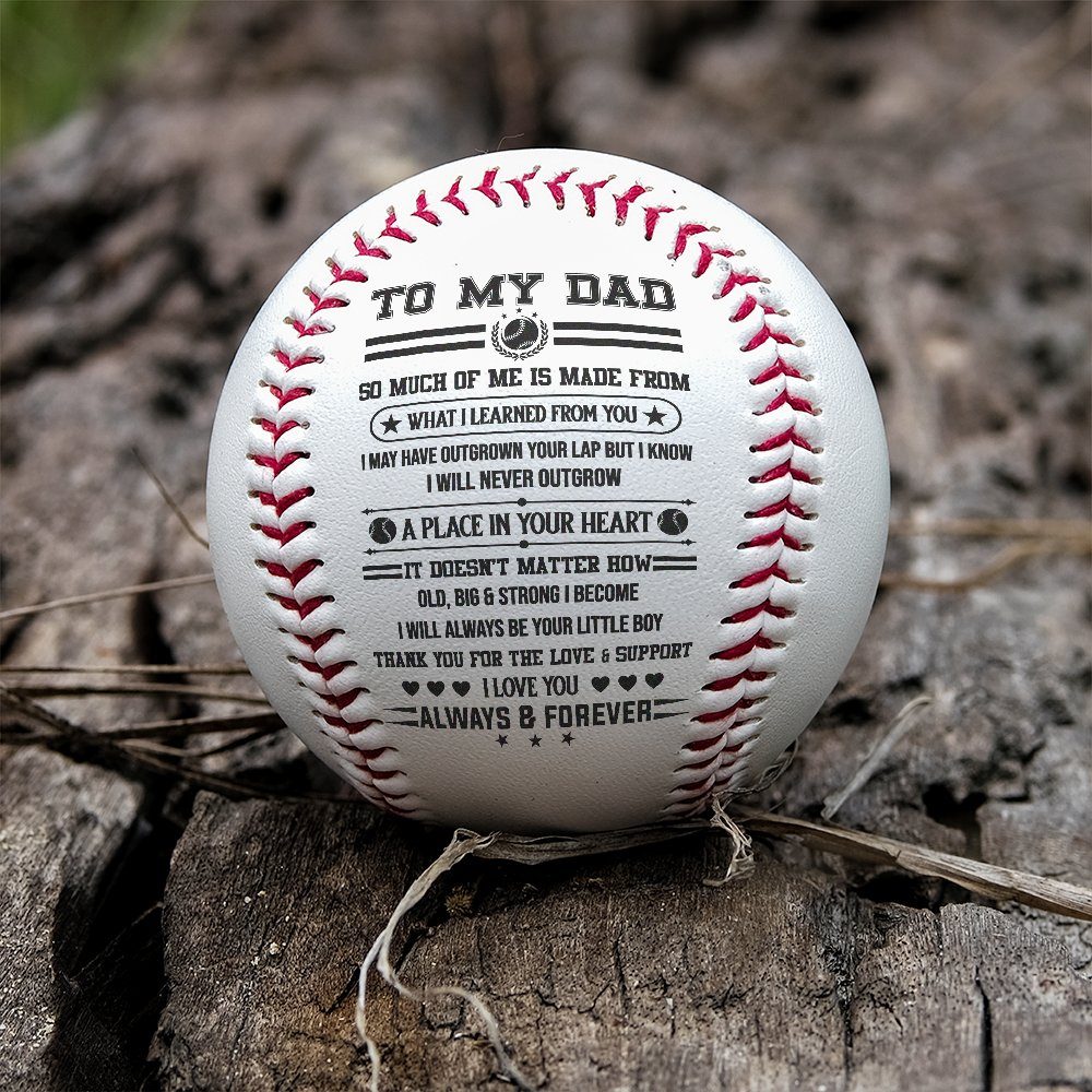 To My Dad Baseball Ball, Baseball Gift From Son Daughter For Dad, Baseball Dad Gift, Gift For Dad  MLN718BB - Image 3