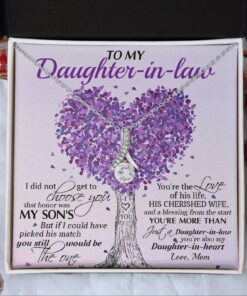 To My Daughter-In-Law Necklace From Mother-In-Law, Gift For Daughter In Law, Wedding Gift, Bride Gift from Mother In Law Gift, Daughter In Law Necklace TPT428NL - Flagwix