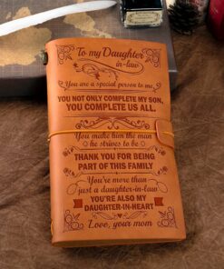 To My Daughter From Mom Leather Journal, Gift For Daughter, Birthday Gift For Daughter, Daughter Diary, Notebook Gift For Daughter TQN673LJ