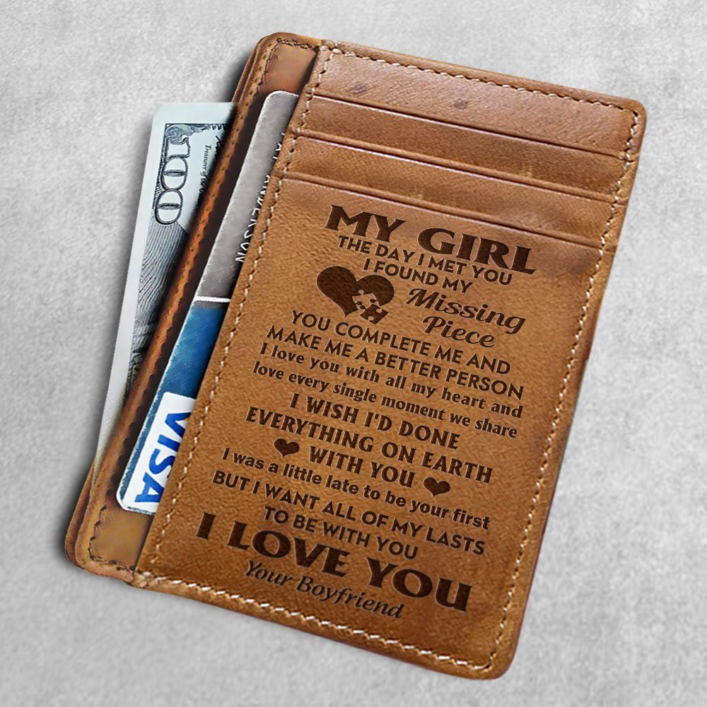 To My Girlfriend, Gift for Wife Girlfriend, Perfect for Christmas Anniversary Birthday Valentines Graduation Wedding, Card Wallet BNN641CW - Image 3