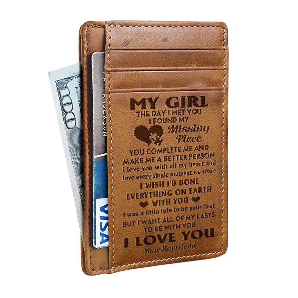To My Girlfriend, Gift for Wife Girlfriend, Perfect for Christmas Anniversary Birthday Valentines Graduation Wedding, Card Wallet BNN641CW - Image 2