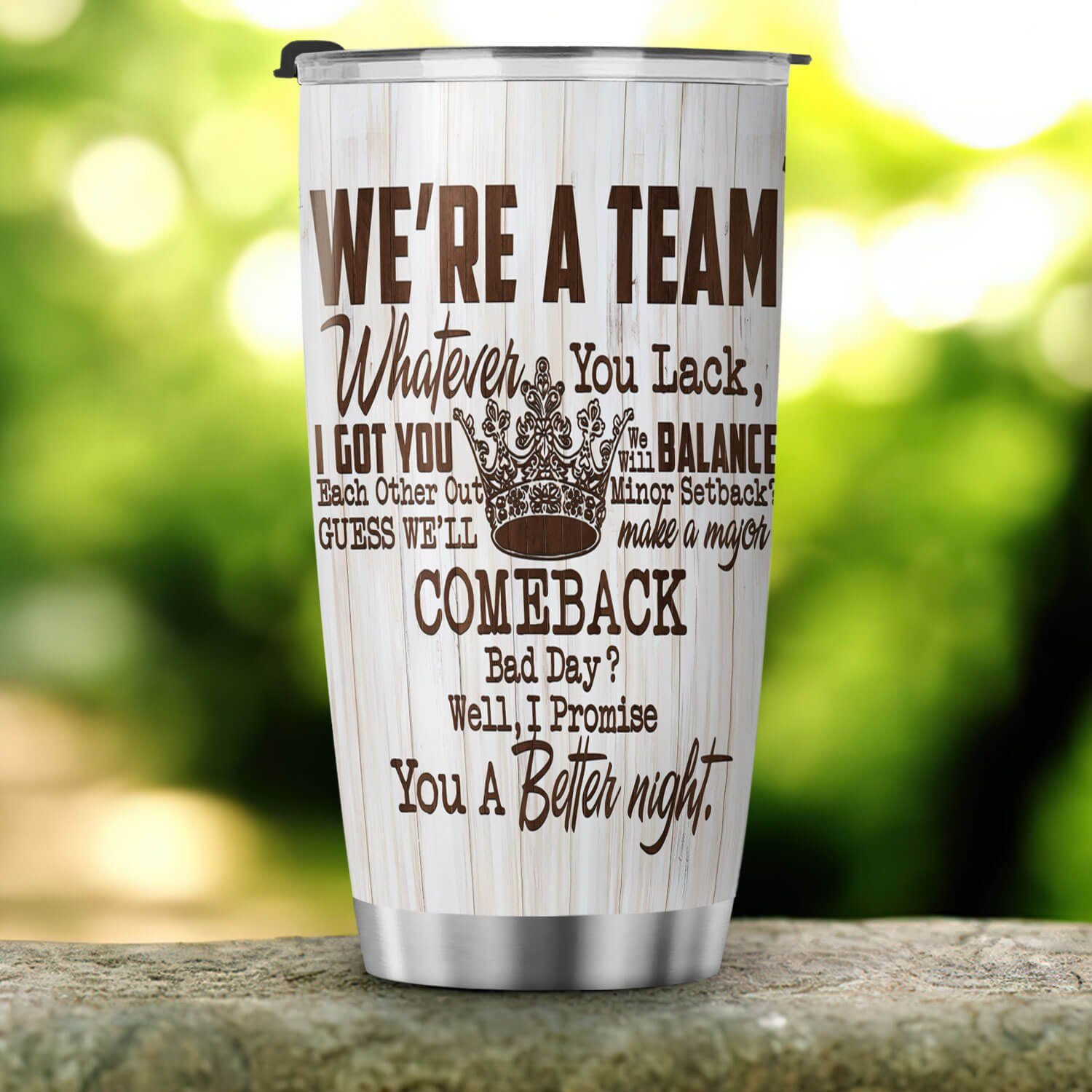 To My Love. We Are A Team. King And Queen For Love Tumbler 20oz TPT260TUv1 - Image 4