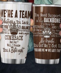 to my love. we are a team. king and queen for love tumbler 20oz tpt260tuv1 8249