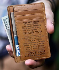 To My Man, Love From Your Girlfriend Card Wallet, The Perfect Mens Gift, Gift For Boyfriend, Husband, Christmas Gift, Card Wallet, Leather Wallet for Men Husband Boyfriend, Card Wallet LNT724CW