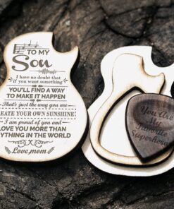 to my son from mom guitar pick box, gift for son, son gifts, birthday gift for son, christmas gift for son, music gifts tqn670pb 3378