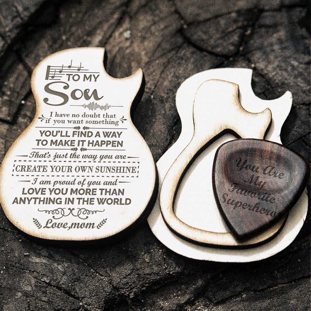 To My Son From Mom Guitar Pick Box, Gift For Son, Son Gifts, Birthday Gift For Son, Christmas Gift For Son, Music Gifts TQN670PB - Image 2