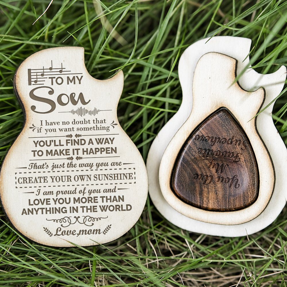 To My Son From Mom Guitar Pick Box, Gift For Son, Son Gifts, Birthday Gift For Son, Christmas Gift For Son, Music Gifts TQN670PB - Image 4