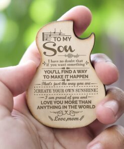 to my son from mom guitar pick box, gift for son, son gifts, birthday gift for son, christmas gift for son, music gifts tqn670pb 7025