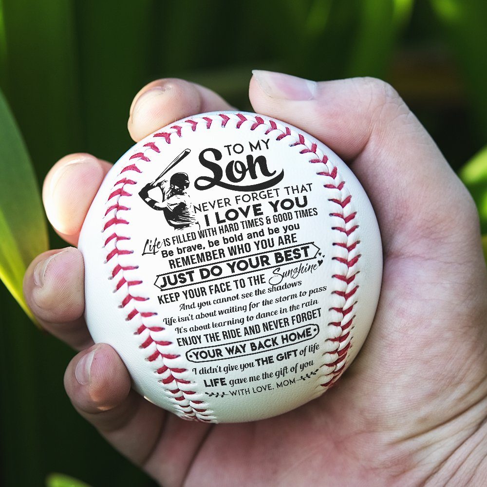To My Son – You Will Always Be My Little Boy Baseball Ball,  Love From Mother to Son, Birthday Gift For My Son LNT725BB - Image 2