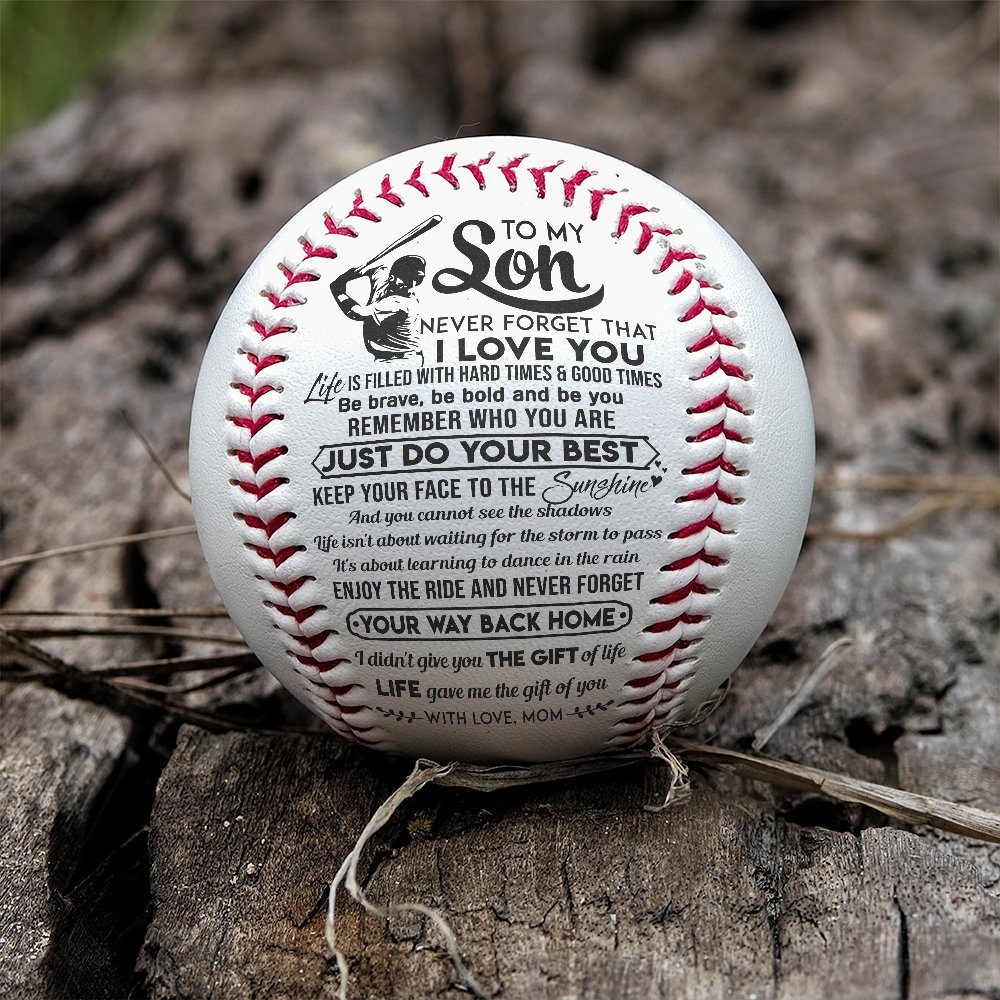 To My Son – You Will Always Be My Little Boy Baseball Ball,  Love From Mother to Son, Birthday Gift For My Son LNT725BB - Image 5