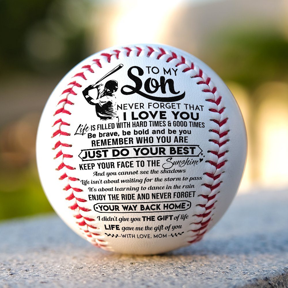 To My Son – You Will Always Be My Little Boy Baseball Ball,  Love From Mother to Son, Birthday Gift For My Son LNT725BB - Image 3