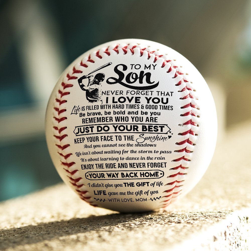 To My Son – You Will Always Be My Little Boy Baseball Ball,  Love From Mother to Son, Birthday Gift For My Son LNT725BB - Image 4