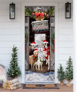 Today I Choose Joy Goat Farmhouse Door Cover