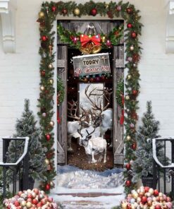 today i choose joy reindeer farmhouse door cover 7708