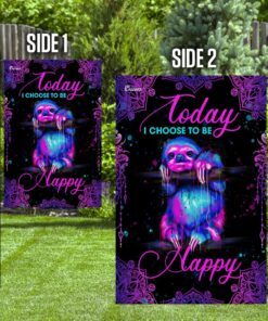 today i choose to be happy sloth mandala flag 2267