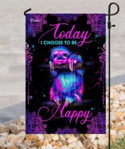 today i choose to be happy sloth mandala flag 5178