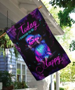 today i choose to be happy sloth mandala flag 7360